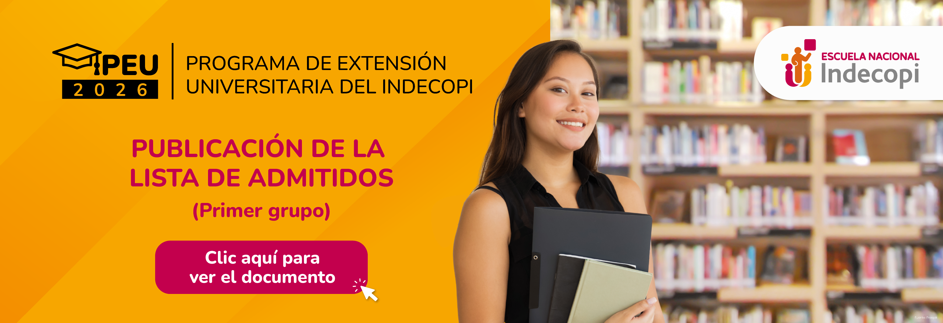 PEU 2026 Primer grupo de admitidos