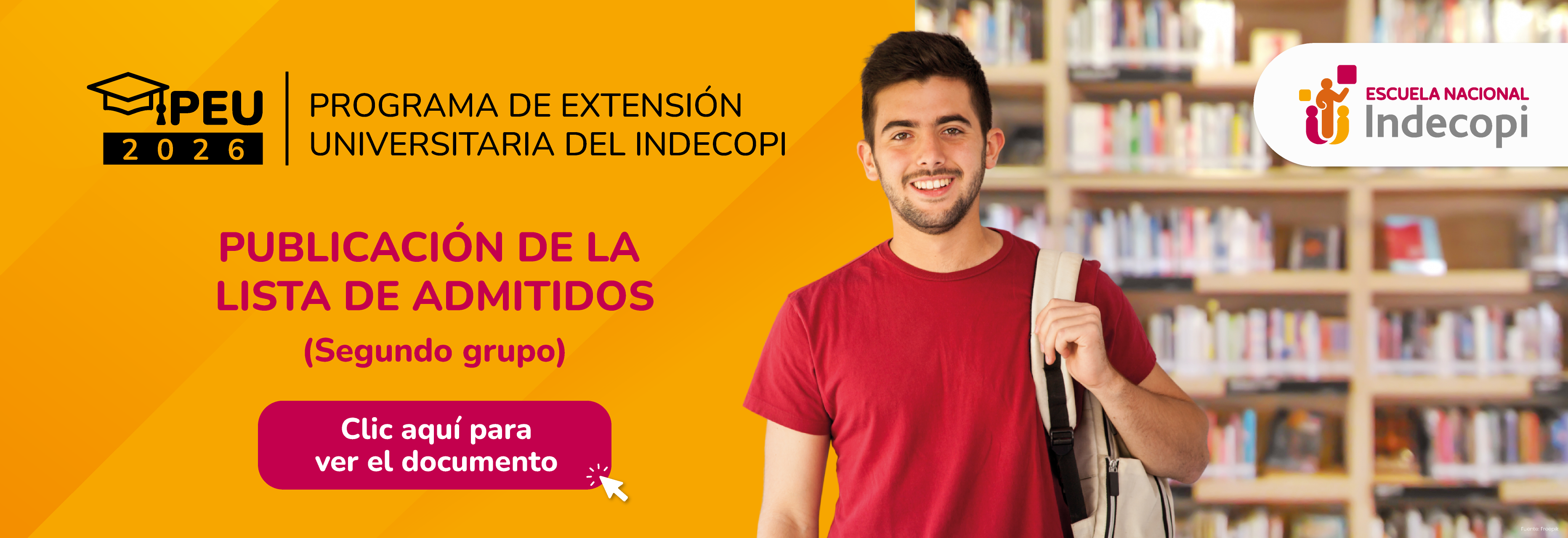 PEU 2026 Segundo grupo de admitidos